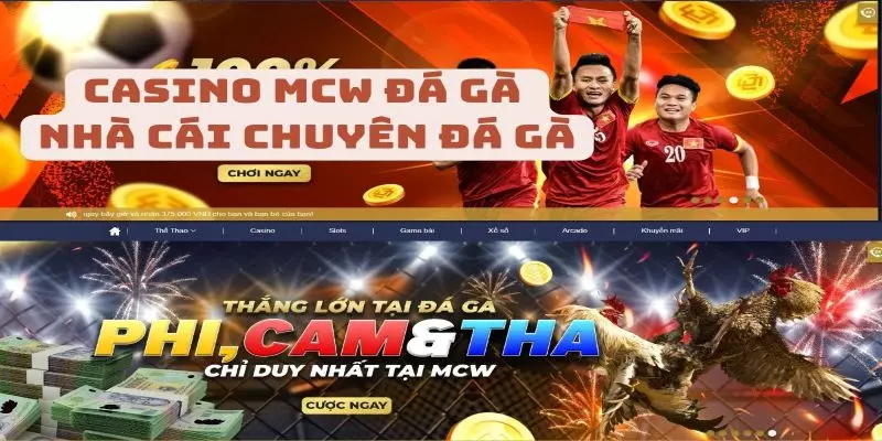 Giao diện Casinomcw siêu đẹp